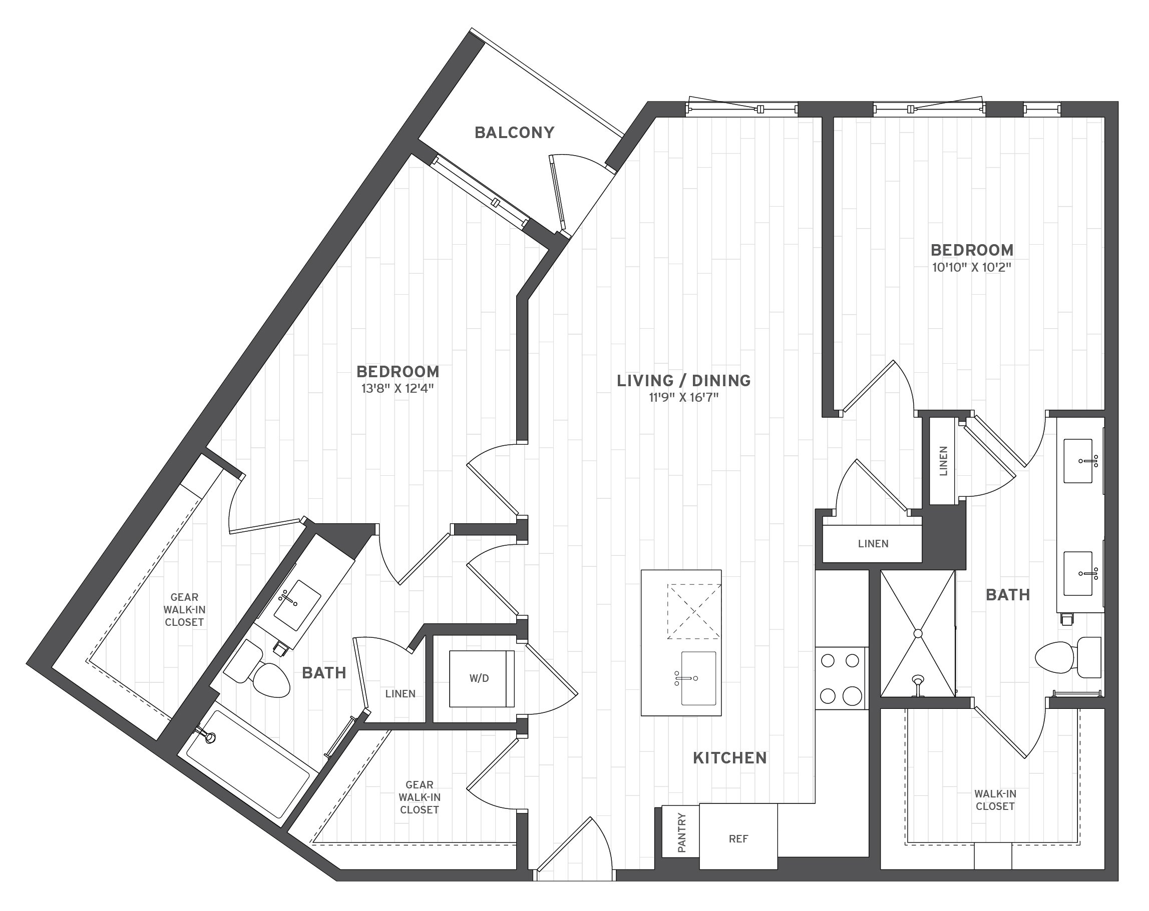 Floor Plan Image of Apartment Apt A-521